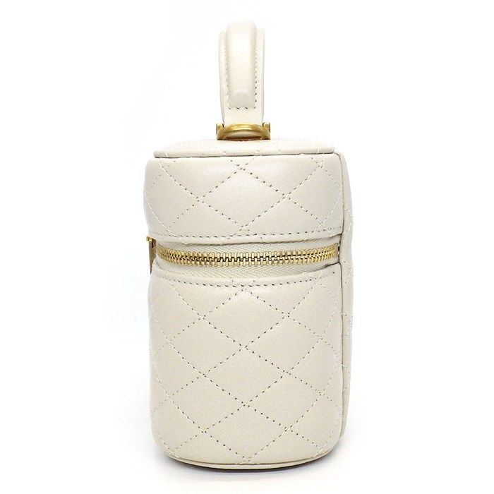 YSL Gabby Vanity Shoulder Bag in Vintage White Lambskin