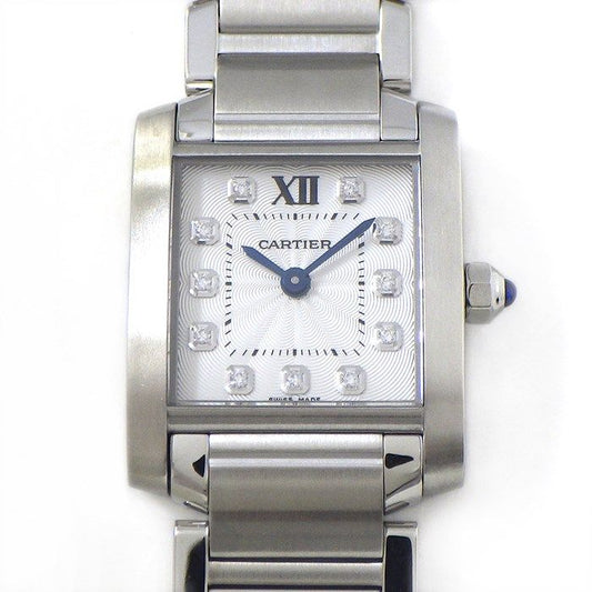 Cartier Tank Française SM WE110006 - Diamond Index, Silver Dial