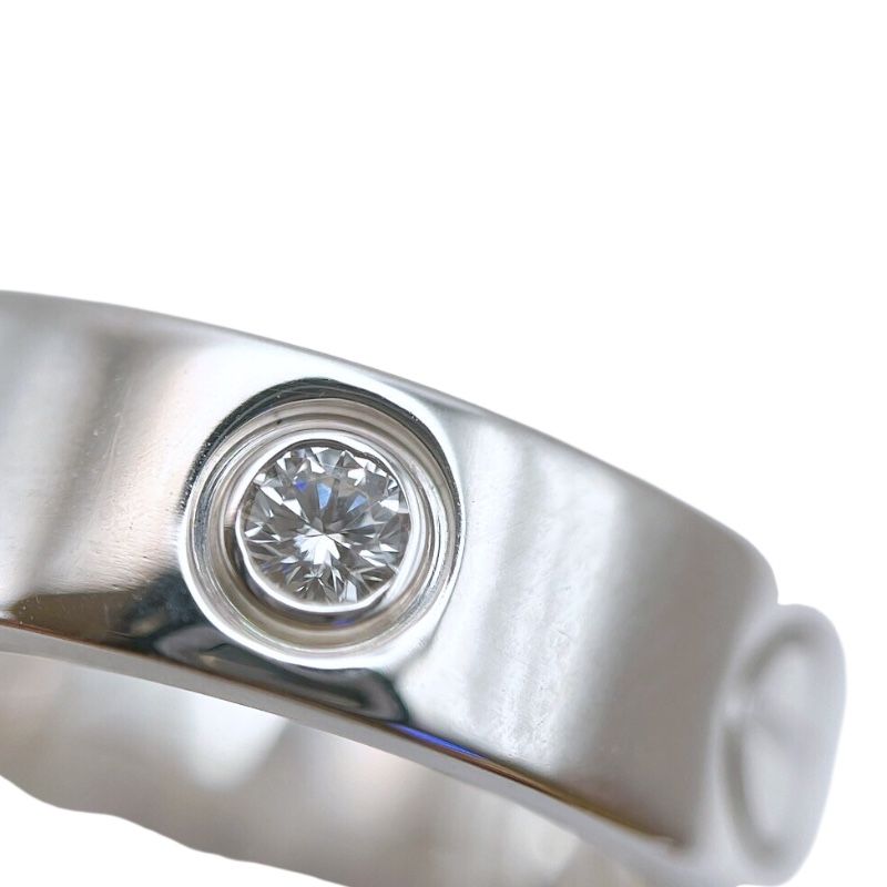 Cartier Love Ring in K18 White Gold with Diamonds - Size 50