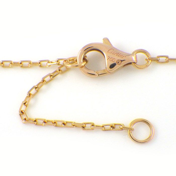 Cartier Double C Logo Necklace in K18 Pink Gold with Diamonds