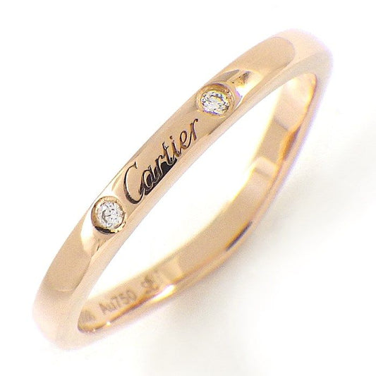Cartier Ballerina Wedding Band Ring in K18 Pink Gold with Diamonds