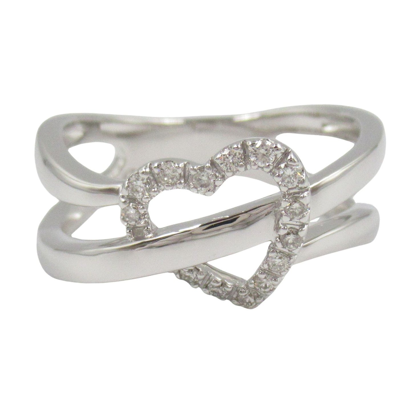 Vendome Aoyama Diamond Ring in K18 White Gold - Size 12