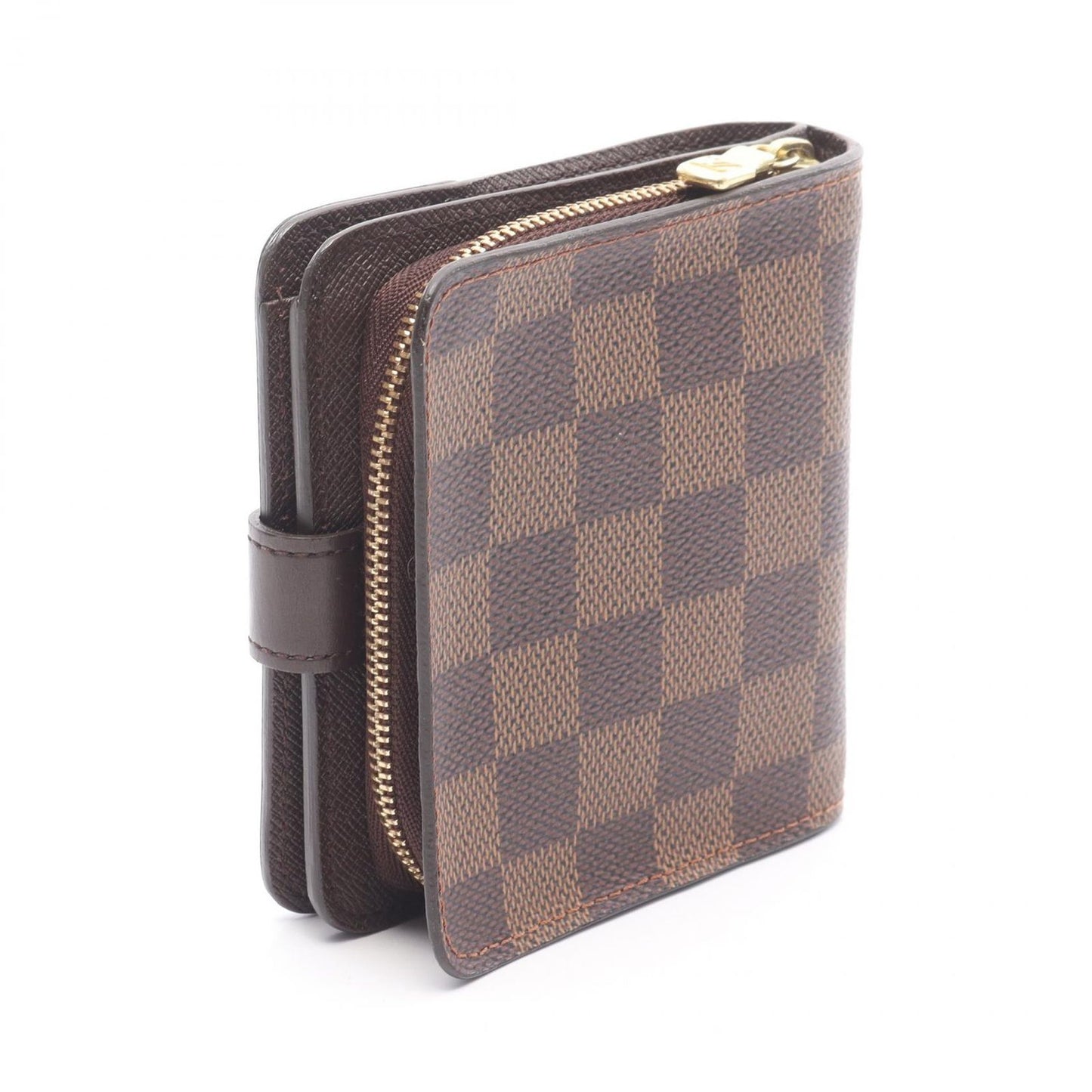 Louis Vuitton Compact Zip Wallet in Damier Ebene Canvas