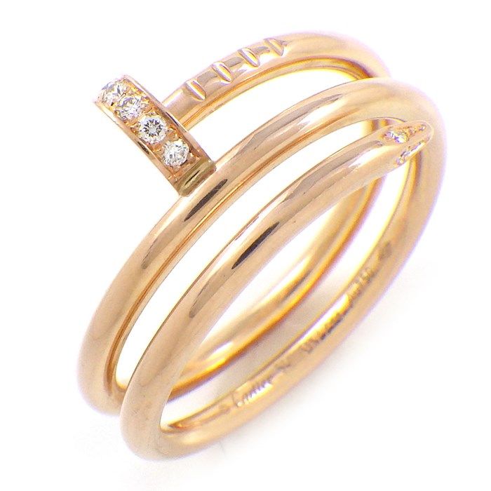 Cartier Juste un Clou Ring with Diamonds in 18K Pink Gold