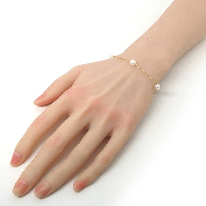 Tiffany & Co. By The Yard Pearl Bracelet in 18K Yellow Gold