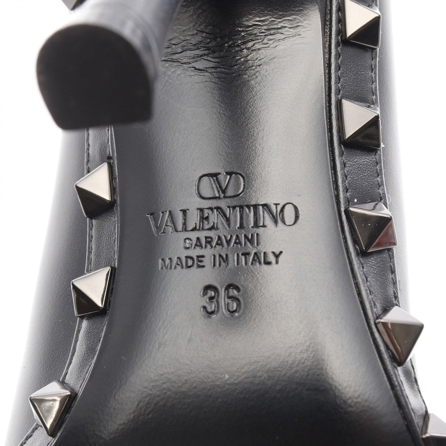 Valentino Garavani Black Leather High Heels - Size 36