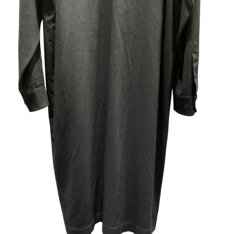 HERMES Layered Shirt Dress in Black Wool - Size 40