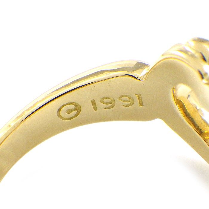 Tiffany & Co. Heart with Bow Ring in 18K Yellow Gold - Size 9