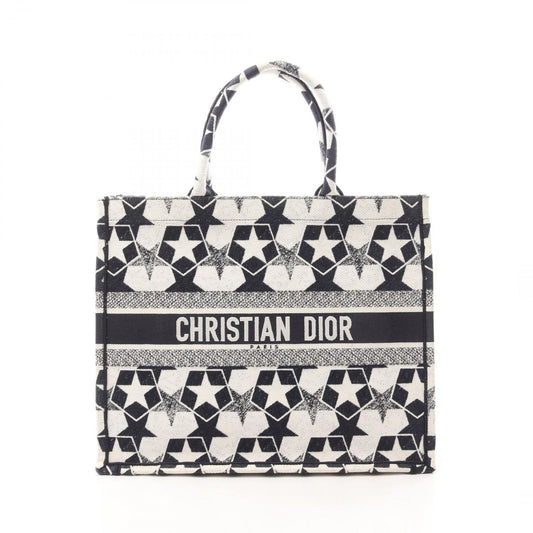 Dior Book Tote Large in Navy/White Canvas - Timeless Elegance