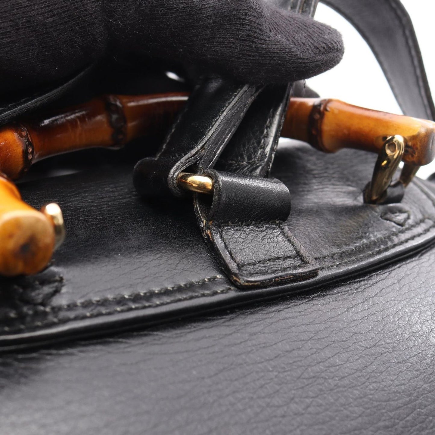 GUCCI Bamboo Mini Backpack in Black Leather - Timeless Elegance