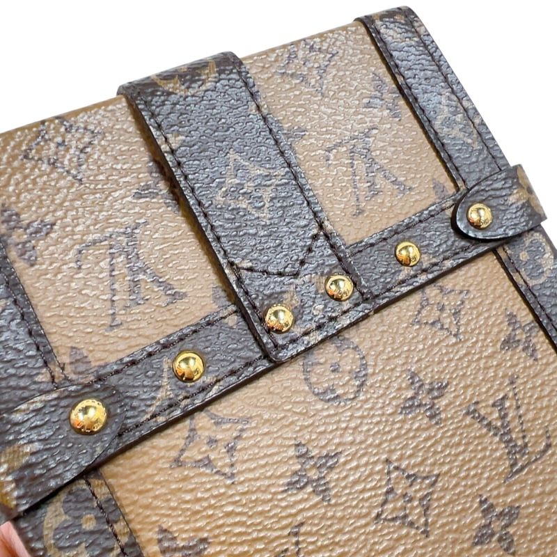 Louis Vuitton Monogram Reverse Pochette Trunk Vertical - Brown & Gold