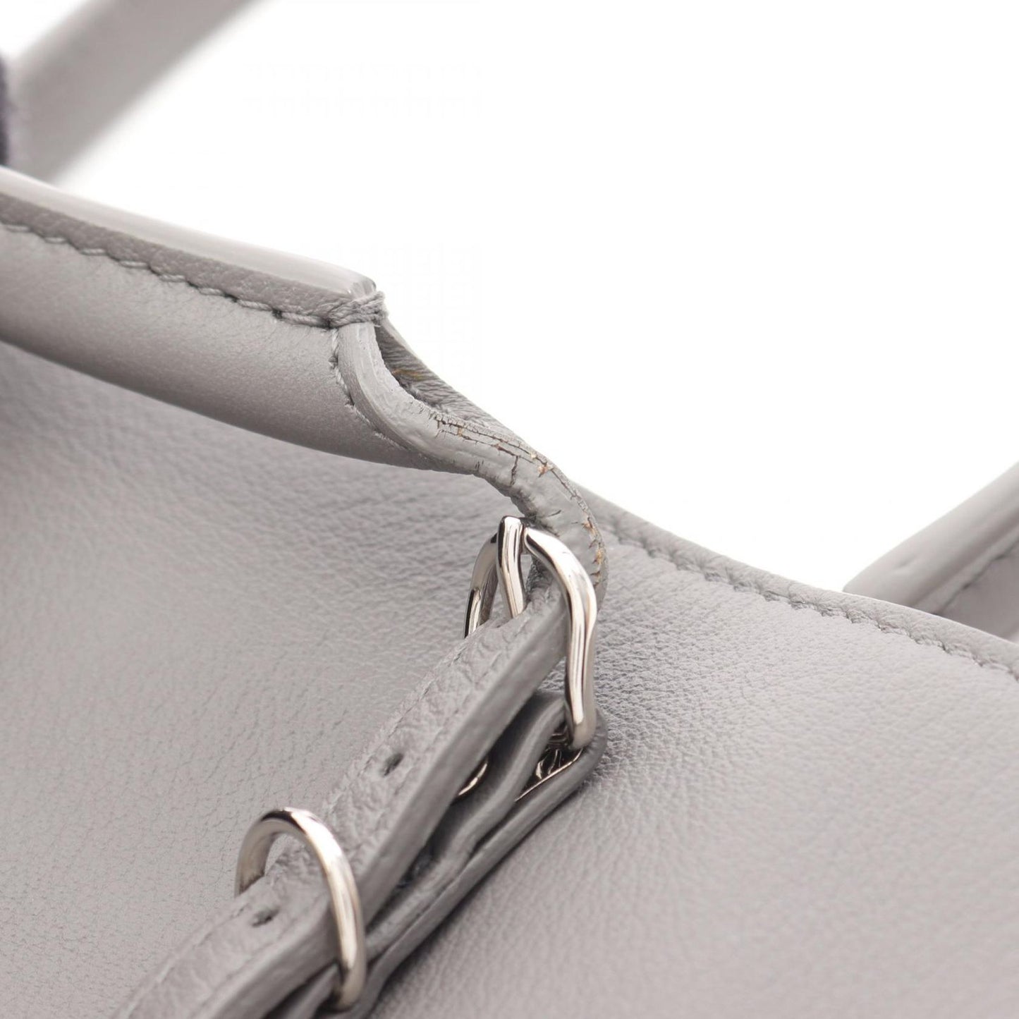 Balenciaga Paper B4 Zip Around Tote Bag in Gray Leather