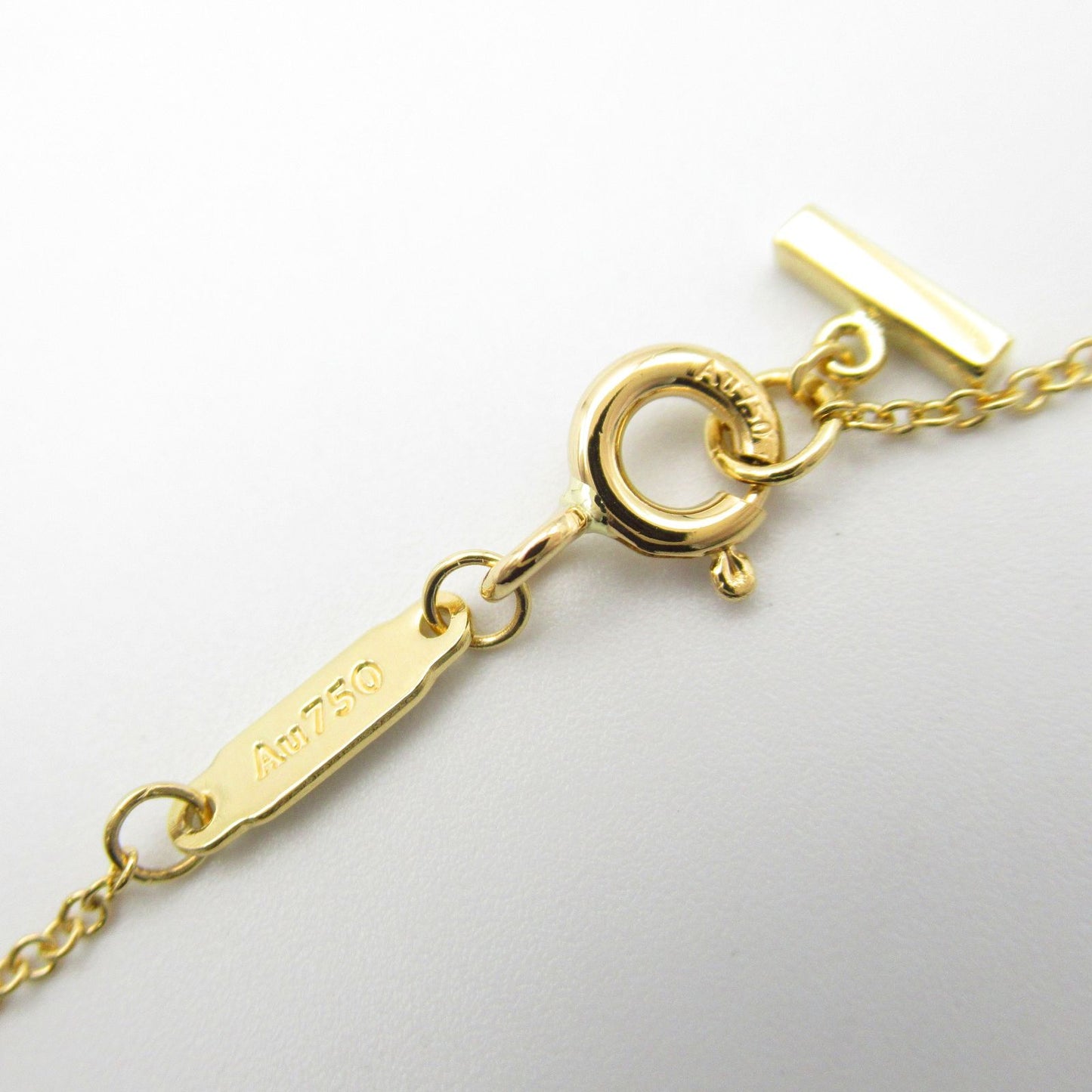 TIFFANY & CO T-Smile Mini Necklace in K18 Yellow Gold