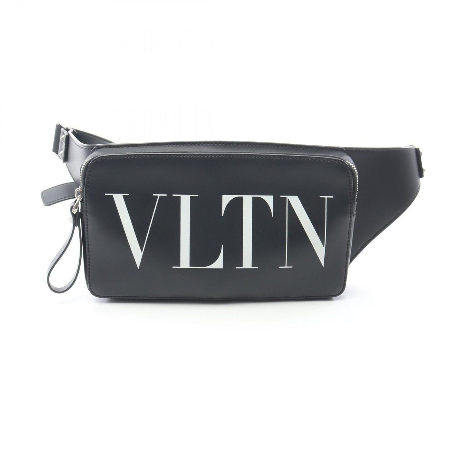 Valentino Garavani VLTN Smooth Leather Belt Bag - Black