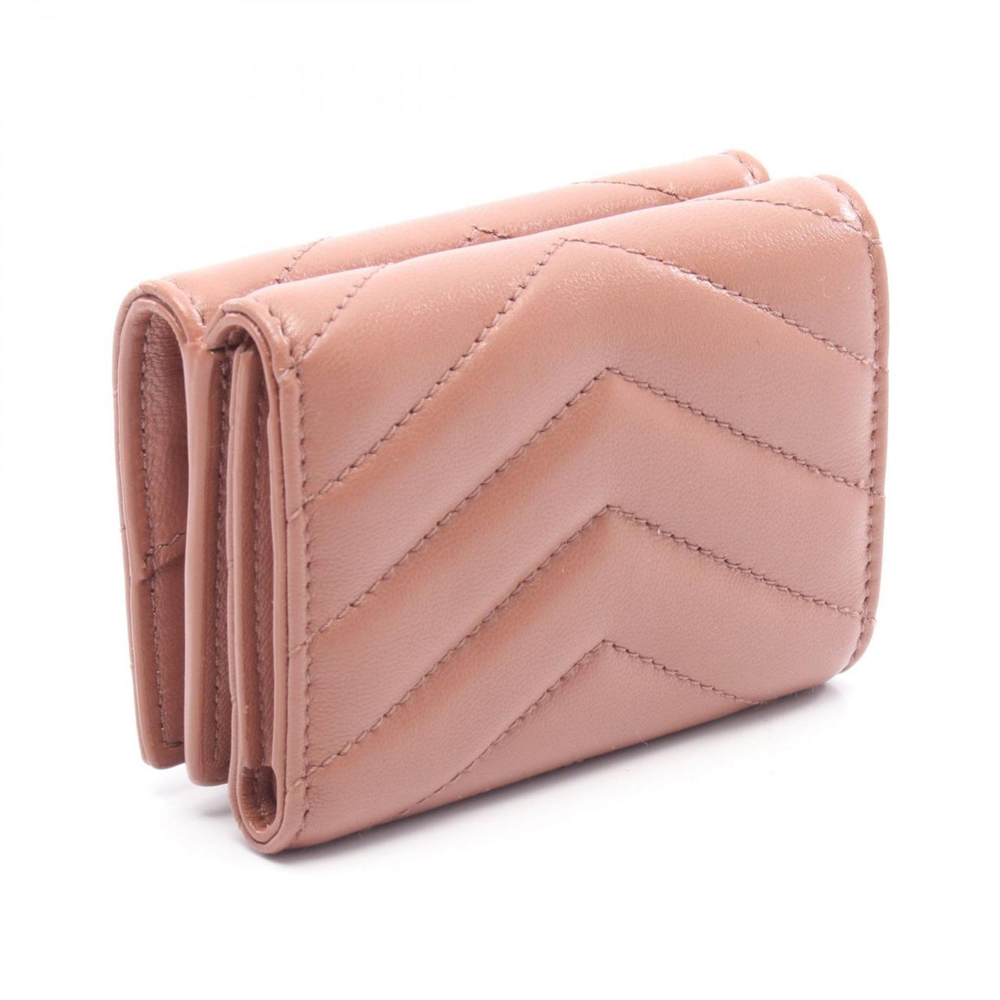 SAINT LAURENT Origami Tiny Wallet in Brown Leather - Exquisite Craftsmanship