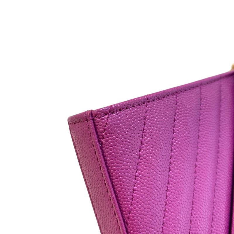 Saint Laurent Cassandra Envelope Chain Wallet - Purple & Gold Hardware