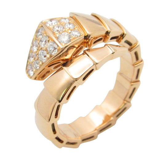 BVLGARI Serpenti L Diamond Ring in 18K Pink Gold