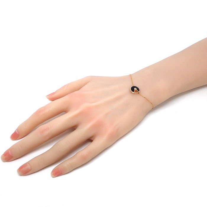 Cartier Amulet XS Bracelet in Onyx & Diamond - K18 Pink Gold