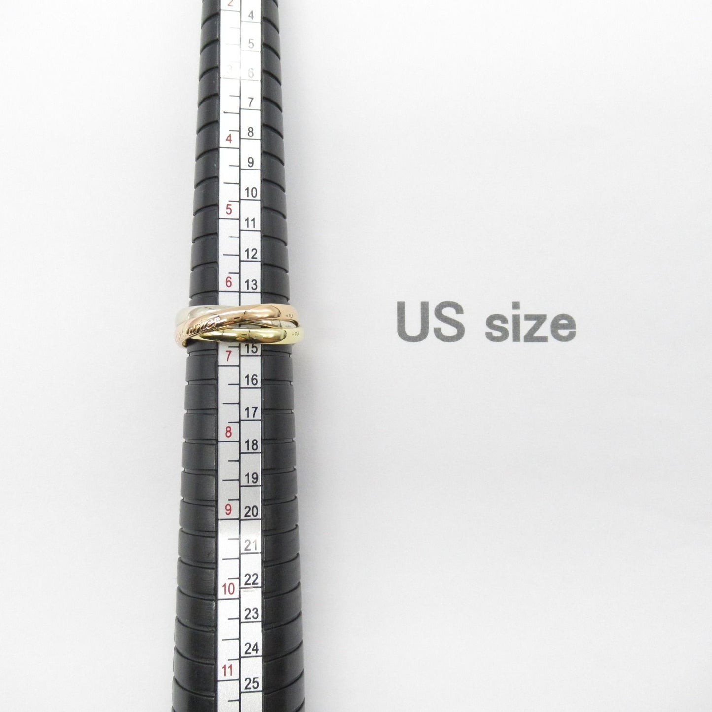 CARTIER Trinity Ring in K18 Yellow, White & Pink Gold - Size 13