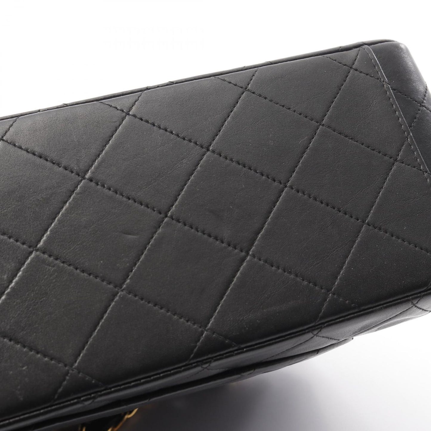 CHANEL De Camellia 34 Shoulder Bag in Black Lambskin