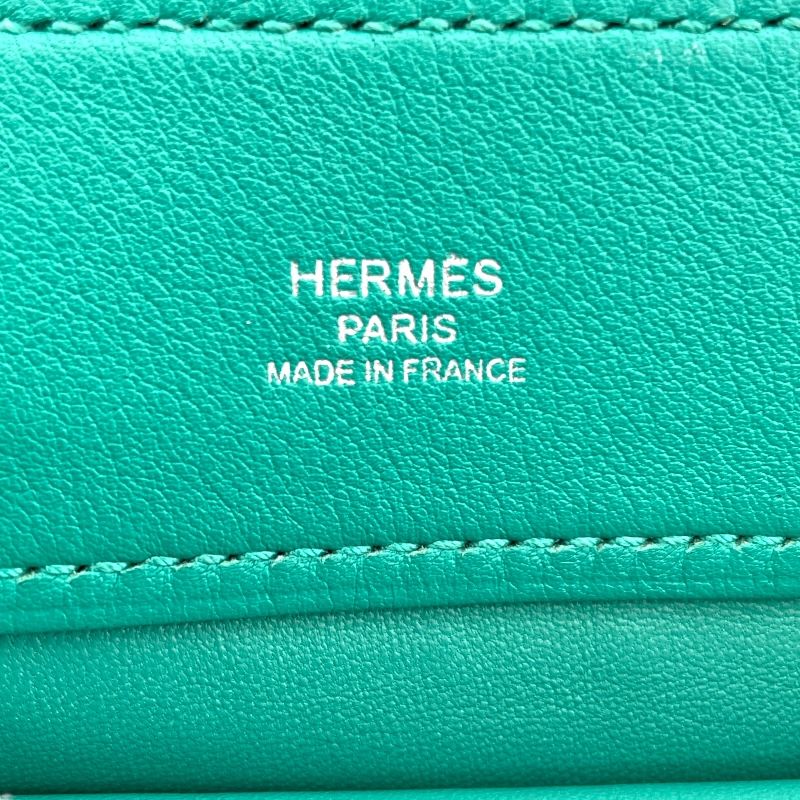 HERMES Aline Mini Shoulder Bag in Vert Veron with Silver Hardware