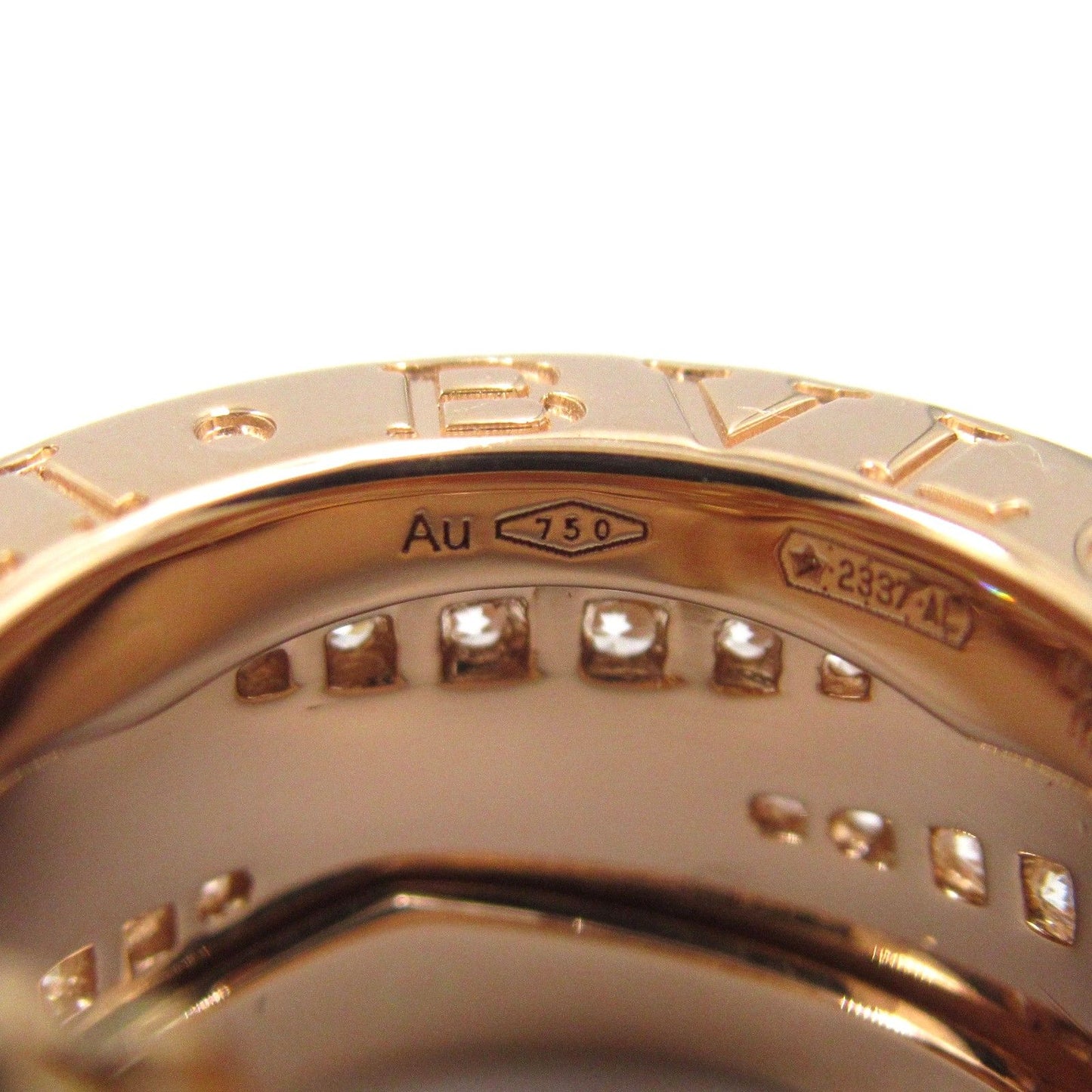 BVLGARI B-zero1 Pavé Diamond Necklace in 18K Pink Gold