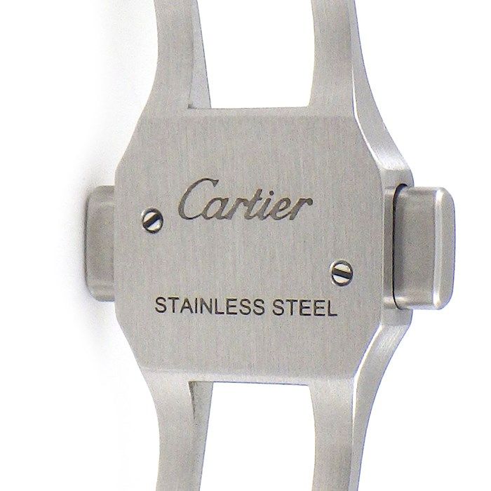Cartier Santos MM WSSA0029 Automatic Watch - Silver Opaline Dial