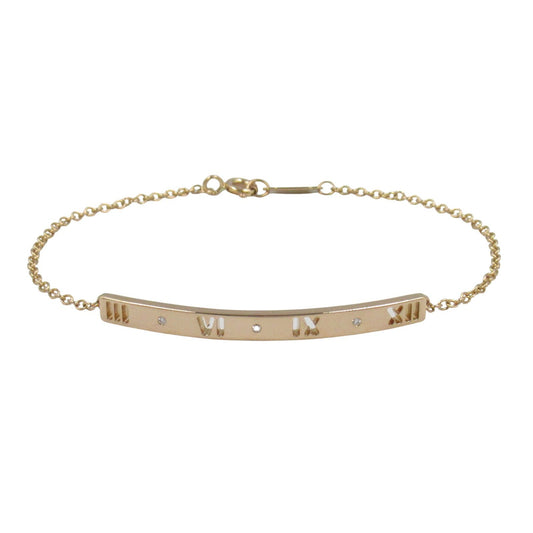 TIFFANY & CO Atlas Piersed Diamond Bracelet in 18K Pink Gold