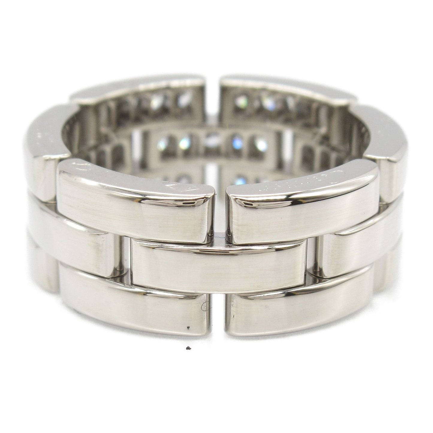 Cartier Maillon Panthère Half Diamond Ring in 18K White Gold