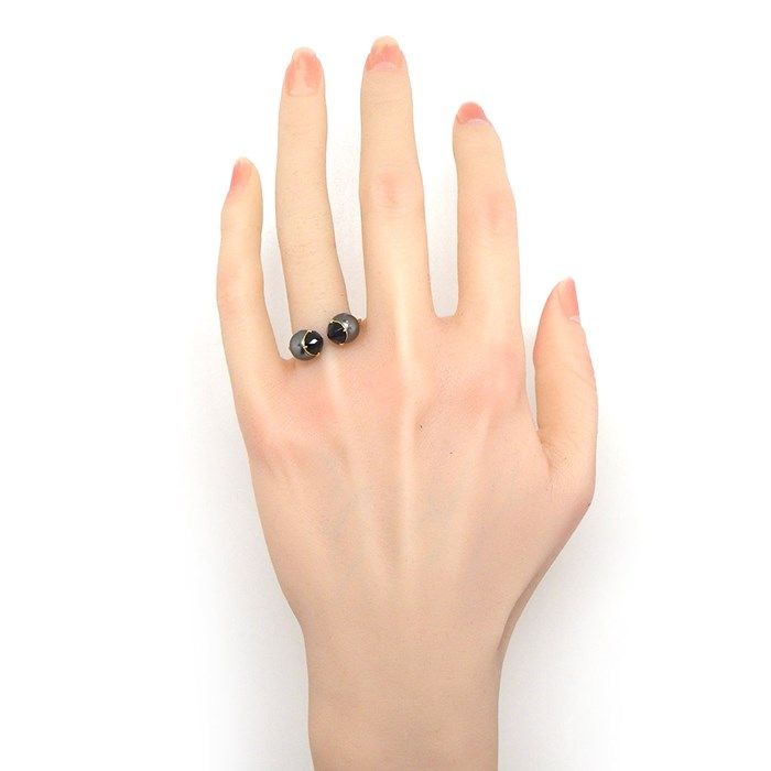 TASAKI Refined Rebellion Signature Ring with Black Pearl & Spinel