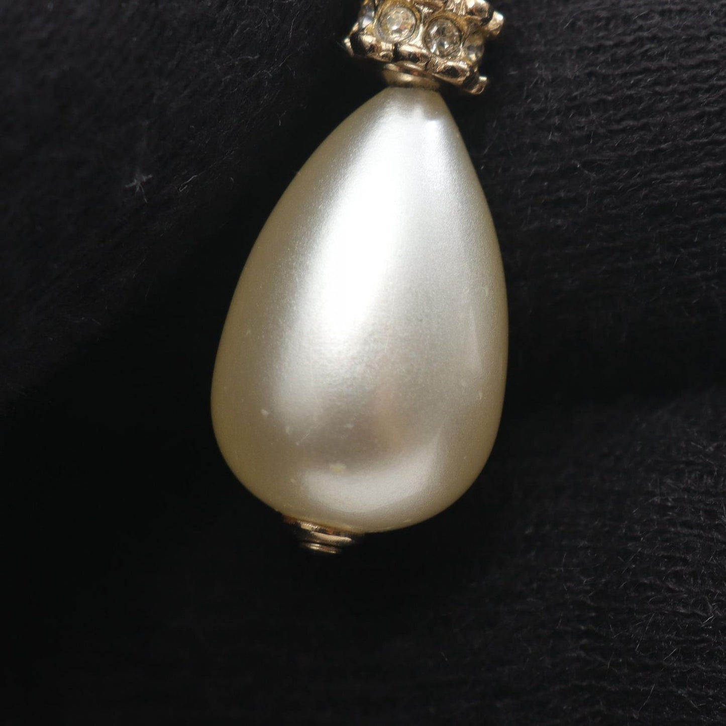 CHANEL Coco Mark Gold-Plated Earrings with Faux Pearls