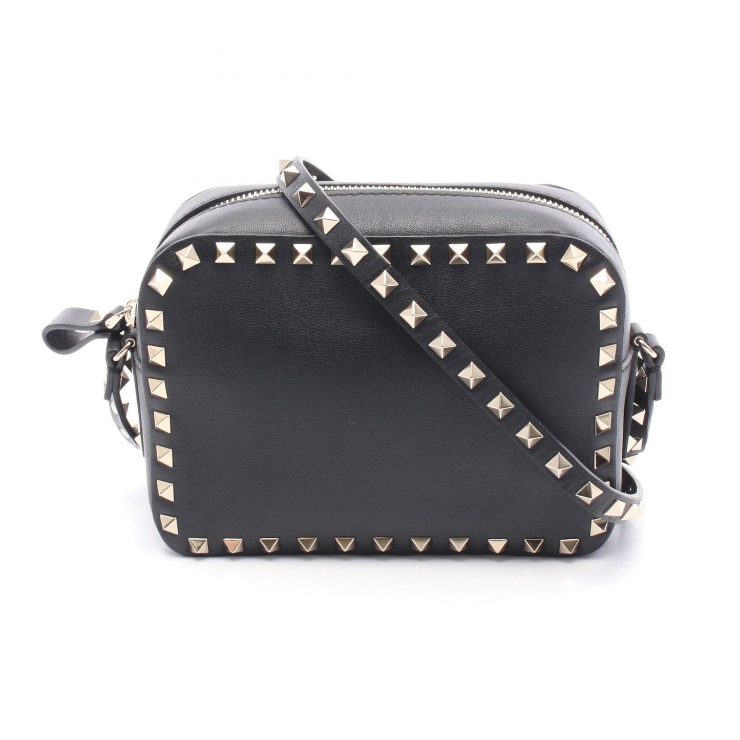 Valentino Rockstud Shoulder Bag in Black Leather - Timeless Elegance
