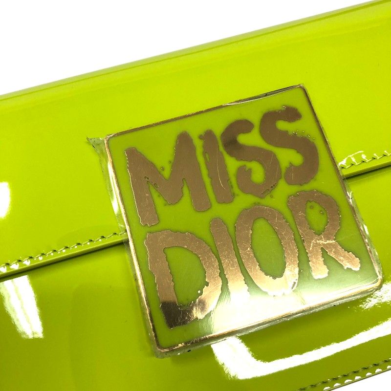 Christian Dior Miss Dior Flap Bag in Apple Green Patent Leather