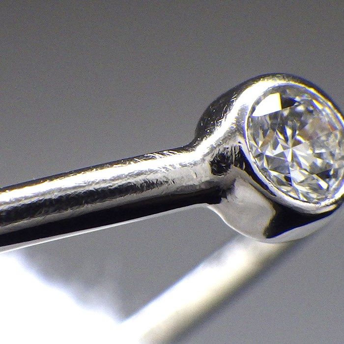 Tiffany & Co. Wave Ring with 0.06ct Diamond in Platinum - Size 8.5