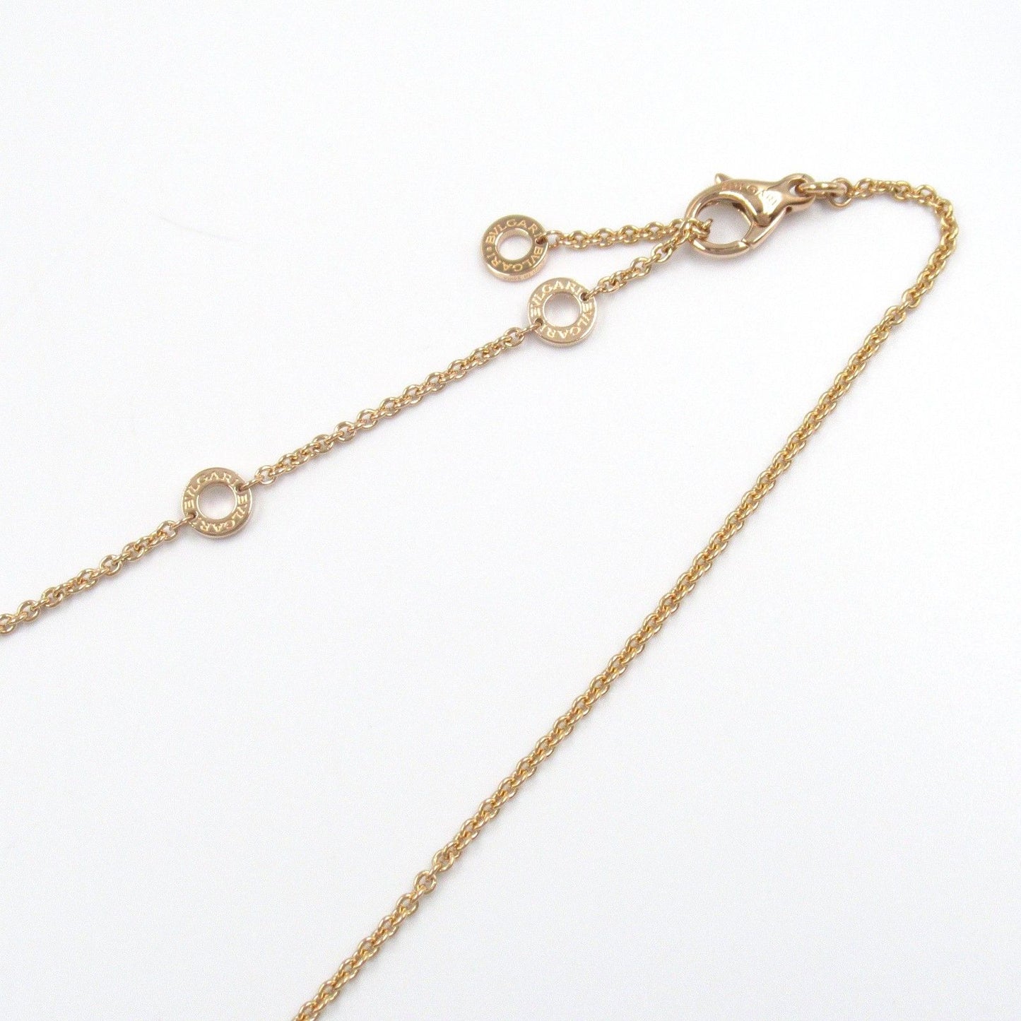 BVLGARI B-zero1 Pavé Diamond Necklace in 18K Pink Gold