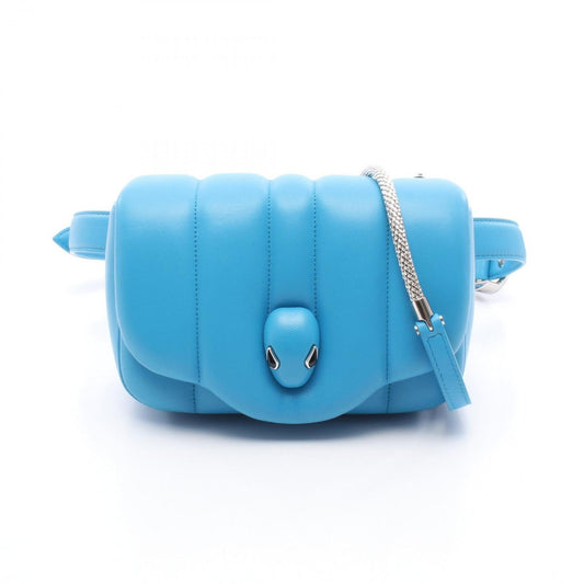 BVLGARI × AMBUSH Serpenti Blue Leather Waist Bag - Exclusive Design
