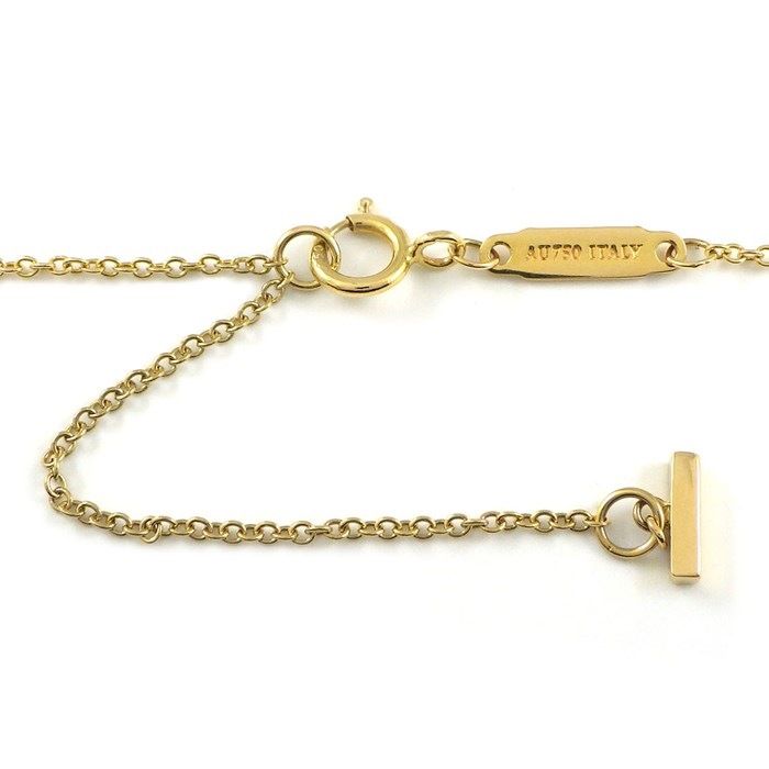 Tiffany & Co. T Smile Small Necklace in K18 Pink Gold