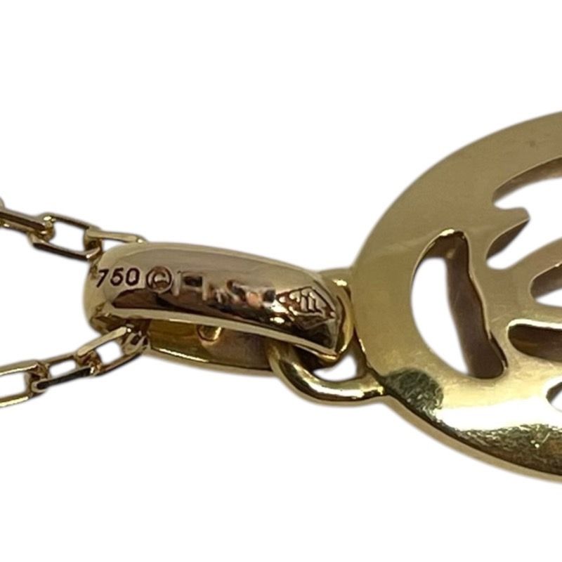 Cartier Logo Double Diamond Necklace in 750PG Gold