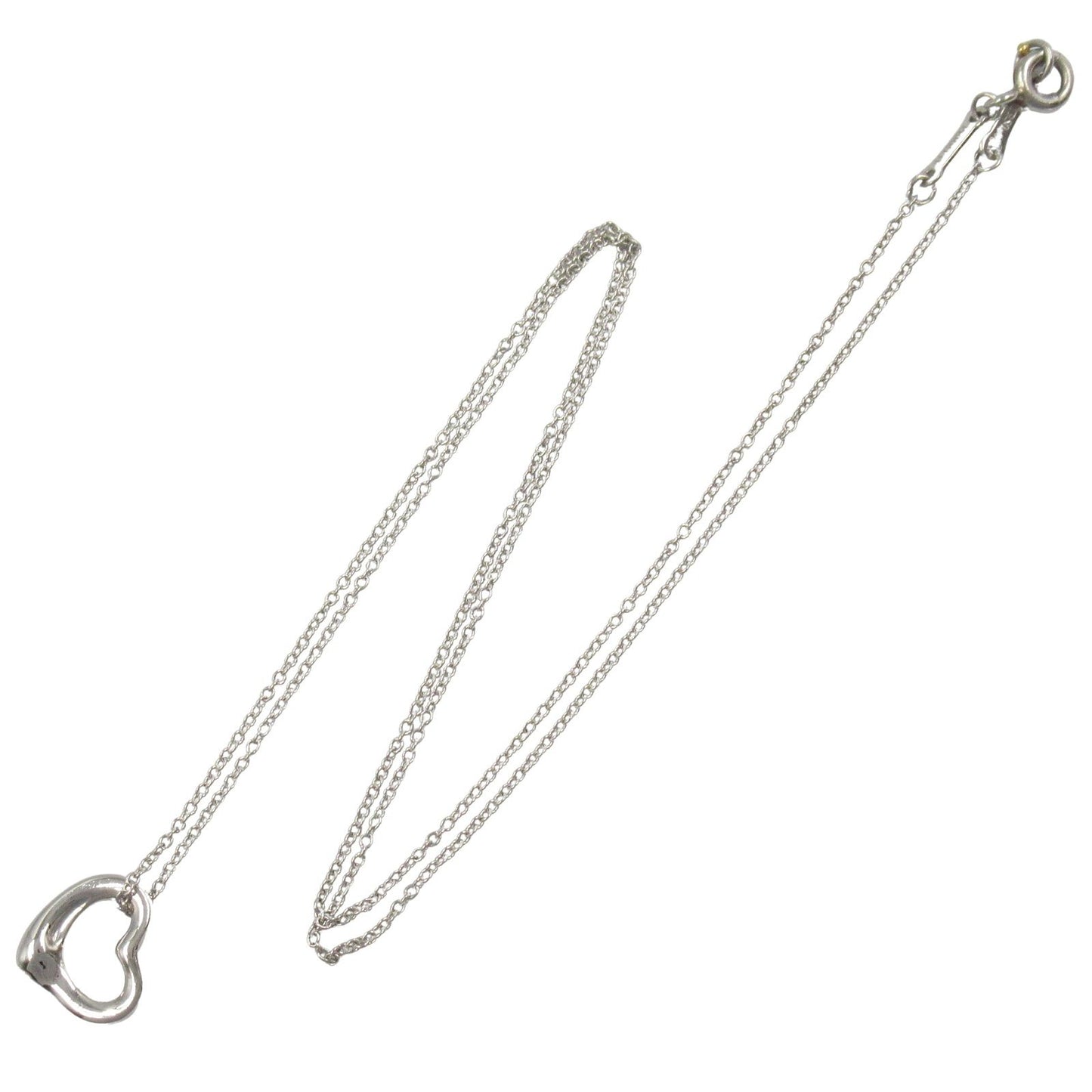 TIFFANY & CO Open Heart Necklace in Platinum - Timeless Elegance