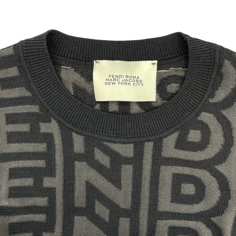 Fendi Logo Knit Sweater in Black - Exclusive Men's Fashion