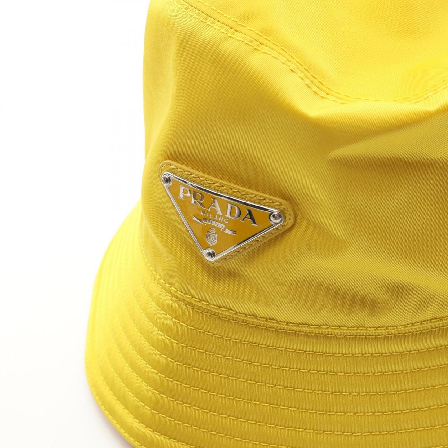PRADA Re-Nylon Bucket Hat in Yellow - Unused Luxury Accessory