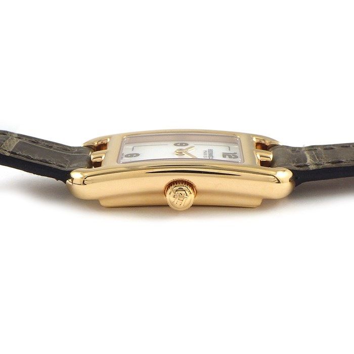 HERMES Nantucket NA2.170/W049575WW00 Rectangular Watch - White Shell Dial