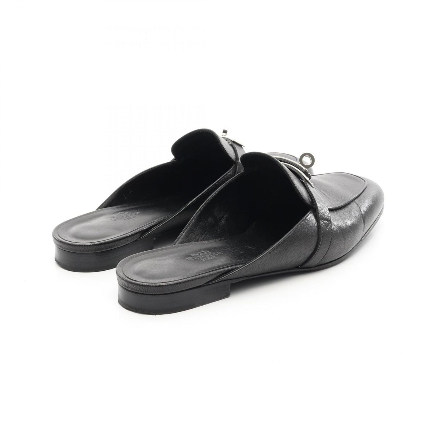 HERMES Oz Kelly Buckle Sandals - Elegant Black 38.5