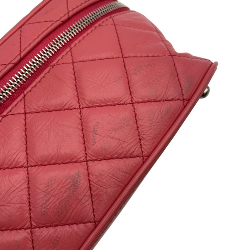 CHANEL A57826 Pink Calfskin Backpack with Silver Hardware