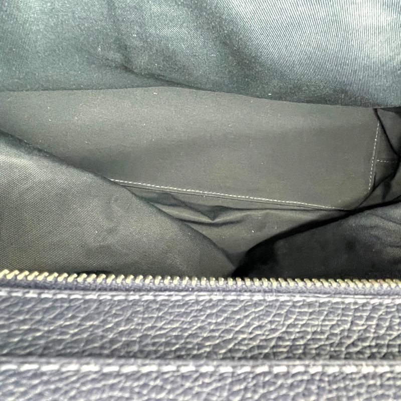 HERMES City News A刻 Blue Nuit & Silver Hardware Shoulder Bag