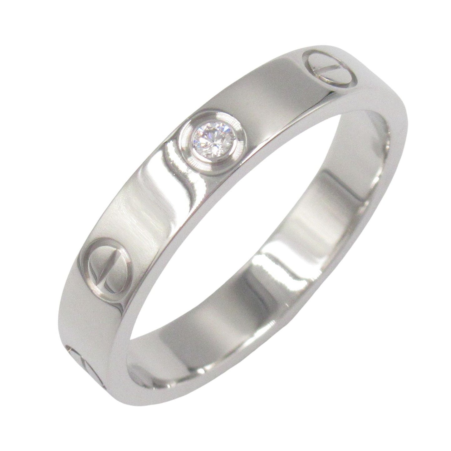 Cartier Mini Love Ring 1PD in 18K White Gold with Diamonds