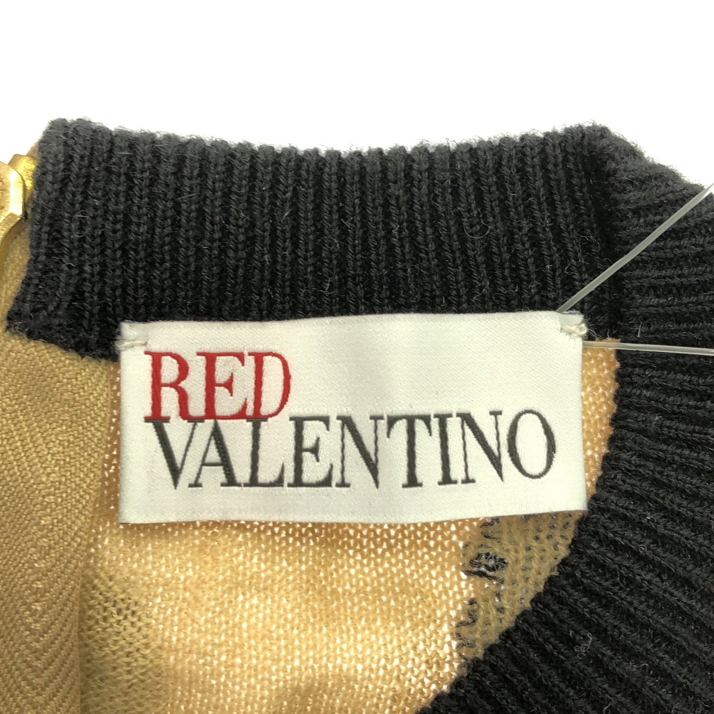 RED VALENTINO Brown & Black Wool Knit Sweater - Size L
