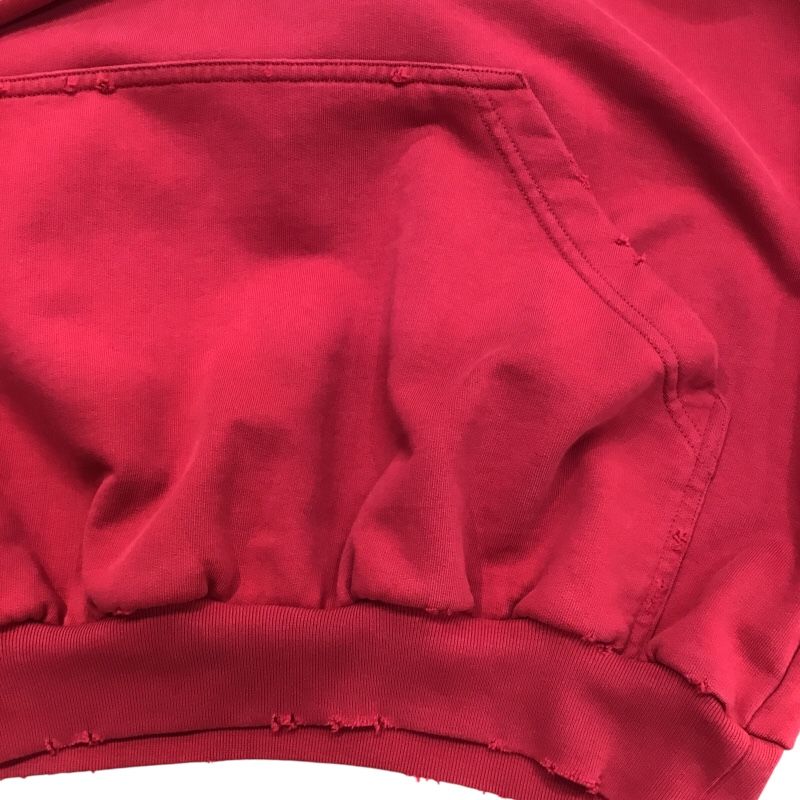 Balenciaga Oversized Distressed Sweatshirt in Red - Exclusive Edition