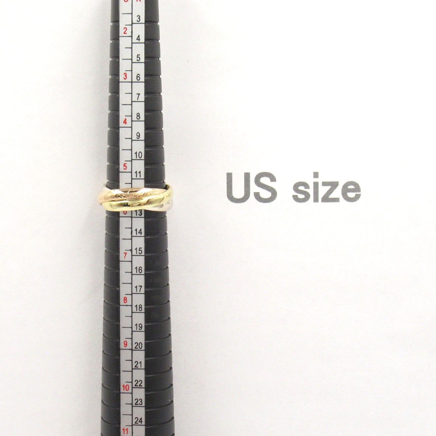 CARTIER Trinity Ring in K18 Yellow, White & Pink Gold - Size 10.5