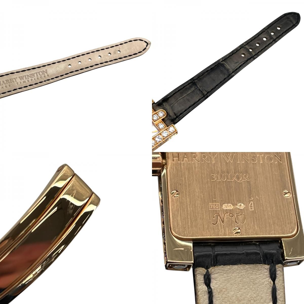 HARRY WINSTON Avenue White Shell K18PG Quartz Ladies Watch